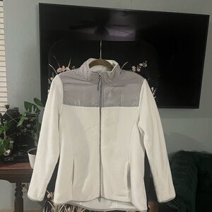 Danskin Women's White and Gray Teddy Jacket